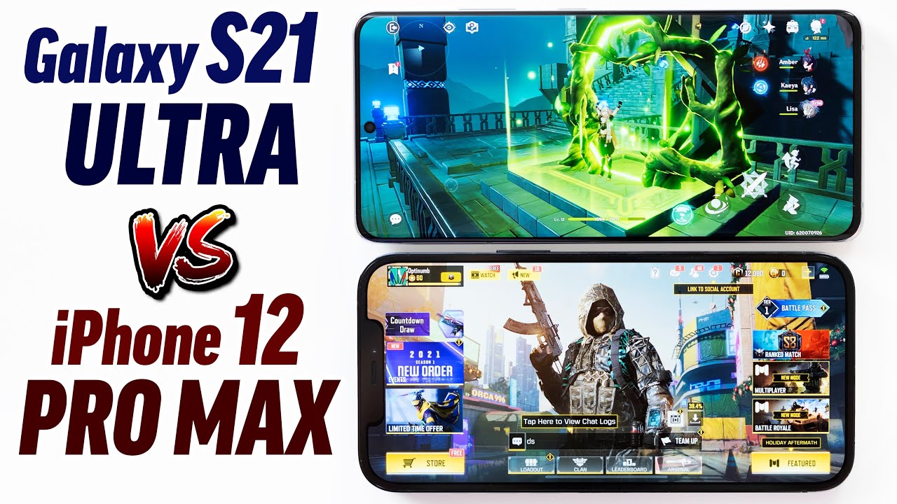 S21 Ultra vs iPhone 12 Pro Max - Gaming Test Comparison!