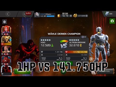 1hp Void vs Mutant Drohne (Ultron assault 3.1) (MCOC) [ger]