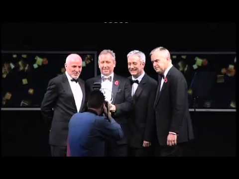 Receiving the Orange Leader of the Year award (2010)