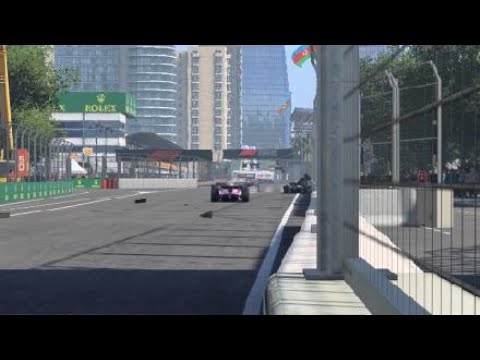 Huge airborne crash at Baku - F2