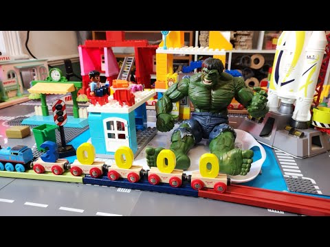 Thomas Train Truck, Excavator, Tractor, Crane & Dump Trucks Lego Construction Toy Vehicles for Kids Video