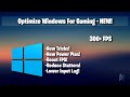 How To Optimise Windows For GAMING & Performance!