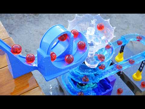 Marble Run Race ASMR ☆ 1 rotation slope & HABA Cubolo wooden course