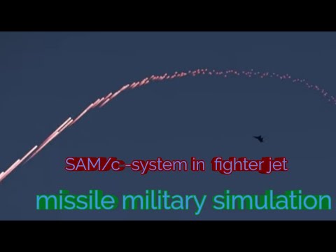 Sam/c-Ram  system in action vs fighter jet,,,,,,,,,,,,,,