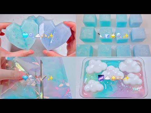 🩵 1 Hour Chill & Crunchy Blue Slime ASMR Compilation | 1시간 칠 블루 슬라임 모음 🩵✨️ #slimeasmr #crunchyslime