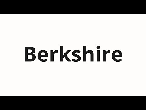 How to pronounce Berkshire