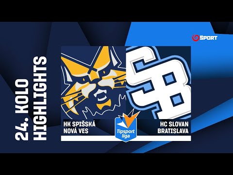 24. kolo: HK Spišská Nová Ves - HC Slovan Bratislava 2:5 (0:0, 1:2, 1:3)