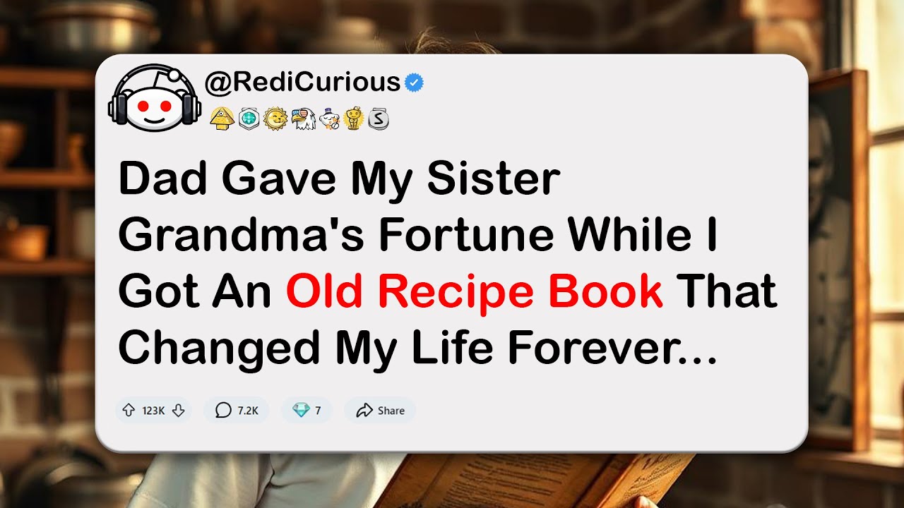 Dad Gave My Sister Grandma's Fortune While I Got An Old Recipe Book That Changed My Life Forever…