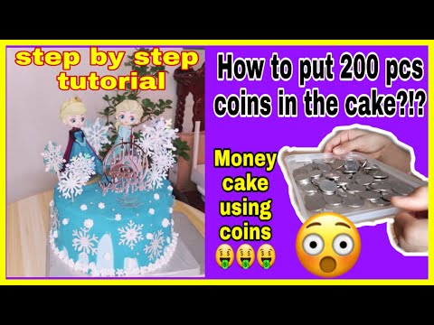 How to make money cake using coins? | how to put 200 pcs coins in your cake?