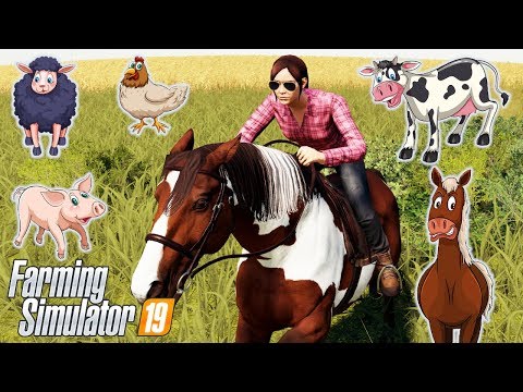 , title : 'Farming Simulator 19 Livestock | FS19 Animals - Horses Chickens Cows - Pinto, whose Name is Petunia'