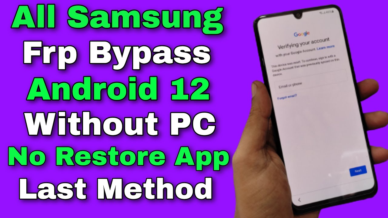 All Samsung Frp Bypass Without PC Android 12 | All Samsung Frp Unlock No Need *#0*# No Restore App