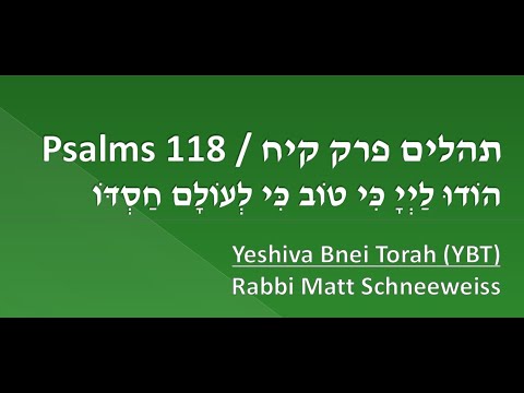 Tehilim 118 (Hodu la'Shem Ki Tov) Part 5