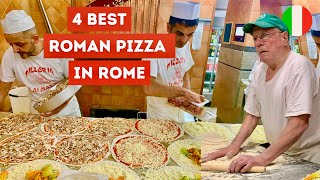 TOP 4 Roman PIZZA Places in ROME - Best Italian Pizza From Rome 🇮🇹