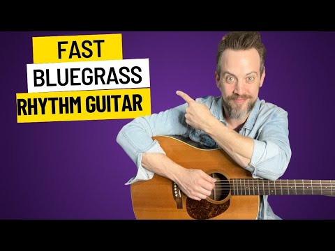 Fast Bluegrass Rhythm Guitar!- How to play solid rhythm on fast tunes without tiring out