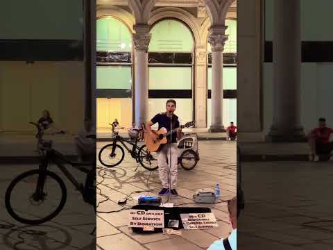 Captivating Guitarist Serenades at Duomo Milano #duomomilano #guitar