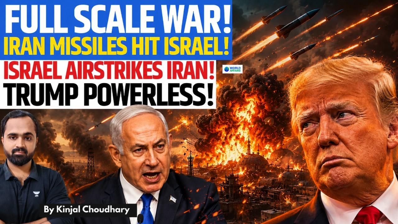 Full Scale War Resumes! Iran Missiles Hit Israel, Israel Airstrikes Iran - Trump Powerless! | Kinjal