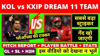 KOL vs KXIP Dream 11 Team of Today Match