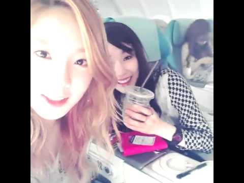 120628 少女時代 テヨン 飛行機内動画 インスタグラム投稿映像より