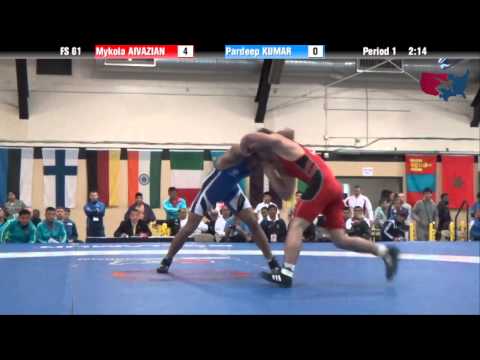 61 KG R16 - Mykola Aivazian (UKR) vs Pardeep Kumar (IND)