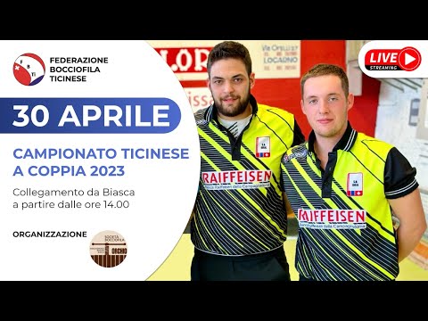 Campionato Ticinese a Coppia 2023 - Bocce - Biasca