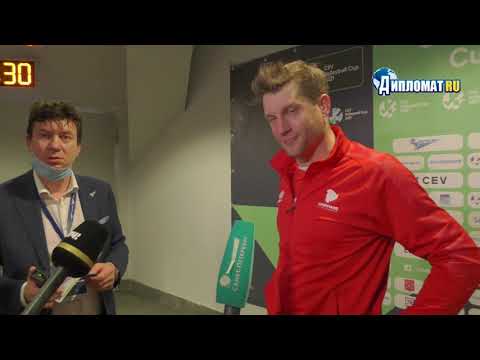 CEV Volleyball Cup 2021. VC Greenyard Maaseik. Jelte Maan and Joel Banks