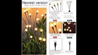 Solar Garden Lights Review: Upgraded Solar Swaying Firefly Lights for Your Yard ✨