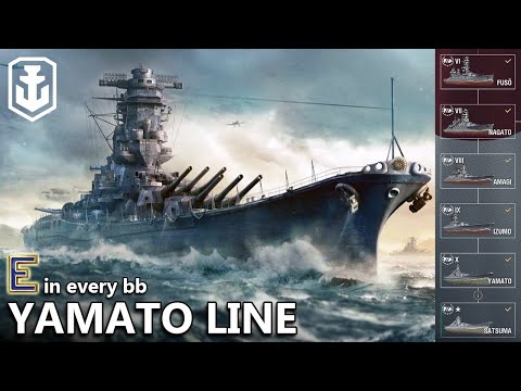 Tech Tree Showcase: Japanese Battleships (World of Warships)