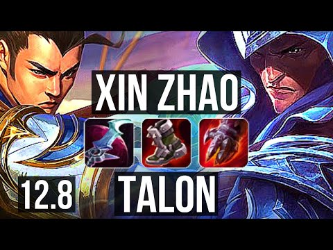 XIN ZHAO vs TALON (JNG) | 12/1/6, Legendary, 300+ games | KR Master | 12.8