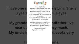 A1 Level – Practice Family Vocabulary, Shadowing, and Listening Skills