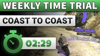 GTA 5 Time Trial This Week Coast to Coast | GTA ONLINE WEEKLY TIME TRIAL Coast to Coast (02:29)