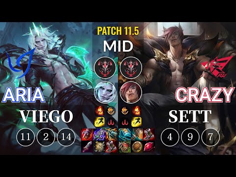 CGA Aria Viego vs RW Crazy Sett Mid - KR Patch 11.5