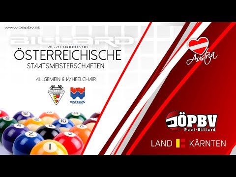ÖSTM Pool Billard 2018 - 10er Ball - Herren Viertelfinale - Nico Sallmayer gg. Daniel Resch