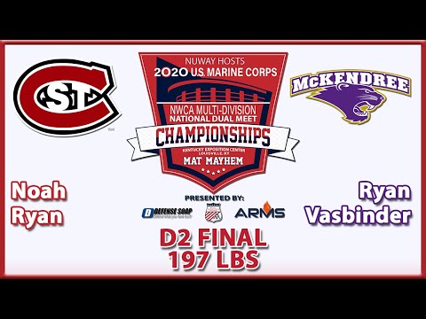2020 NWCA Multi-Division National Duals | D2 FINAL | Ryan vs Vasbinder ( 197 )