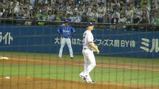 20190710 マクガフ(S)の投球の様子(打者:関根大気(DB) 神宮球場)