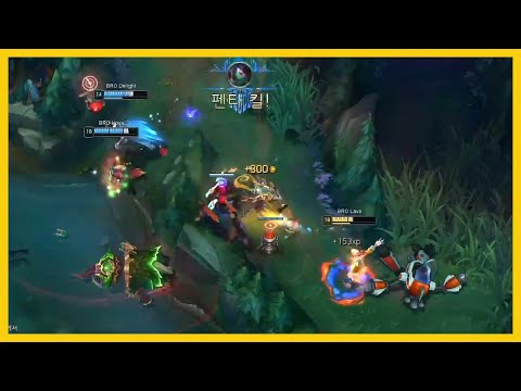 BRO Lava Akali Pentakill in the first day of LCK
