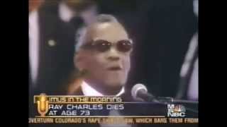 Ray Charles Sings &quot;America the Beautiful&quot; *LIVE* at the 1984 RNC Ronald Reagan in attendance