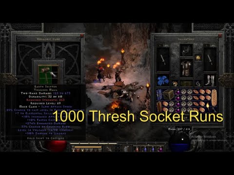 Diablo 2: Resurrected - 1000 Thresh Socket Runs - Loot Highlights