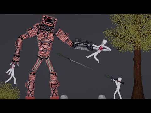 Brick Golem Attack People In People Playground (2)