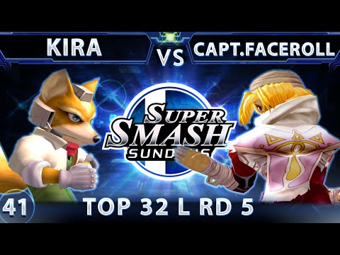 SSS 41 - SSBM-T Kira (Fox) Vs Captain Faceroll (Sheik) SSBM Top 32 Losers Round 5 - Smash Melee