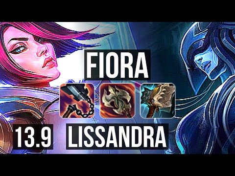 FIORA vs LISSANDRA (TOP) | 7/1/3, 1.2M mastery, 400+ games | KR Master | 13.9