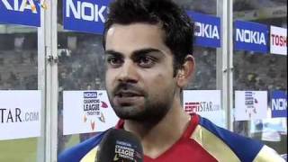 Nokia CL T20, 1st semifinal: RCB vs NSW, Virat Kohli interview