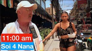 What happens in Bangkok's Red Light district at 11:00 am?