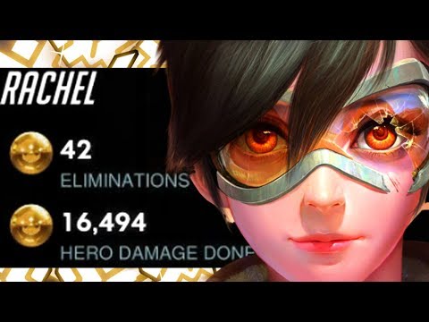 KABAJI BEST TRACER! INSANE TRACKING! 42 ELIMS! [ OVERWATCH SEASON 18 TOP 500 ]