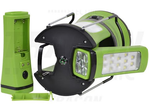 Video Lampa camping STLCAMP10W 10W, 6000K, 3,7V 1800mAh, 600lm, IP44, 3h