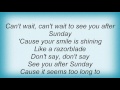 Ben Christophers - Sunday Lyrics