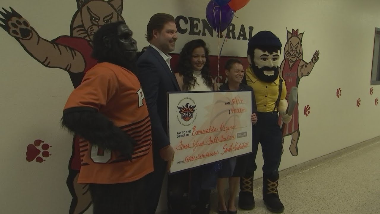 Phoenix Suns surprise senior with full-tuition scholarship to NAU