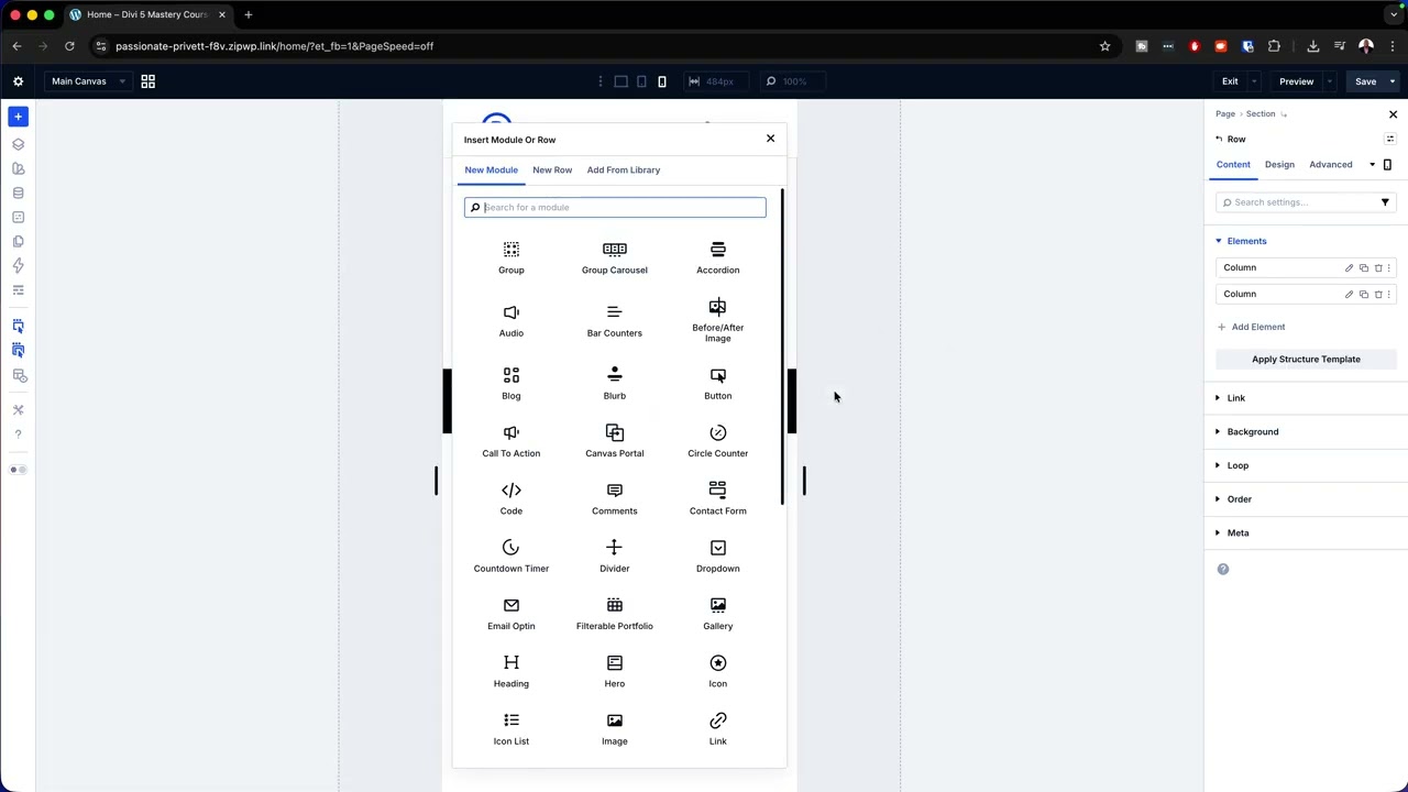 07 Eploring The Divi 5 Interface Adding Pages