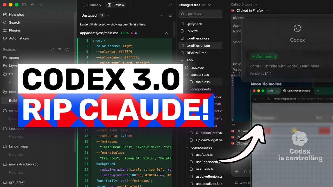 Codex 3.0 (New Upgrades): OPENAI HAS COOKED AGAIN! RIP Claude Code!