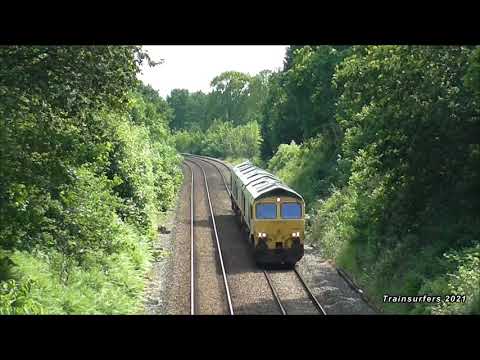 Freightliner Class 66 No's. 66602 & 66607 & 66620 on 0K98 @ High Lane on 26.06.21 - HD