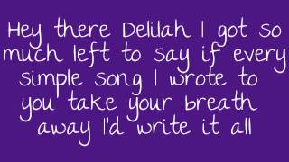 Download lagu Hey There Delilah Lyrics mp3